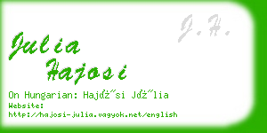 julia hajosi business card